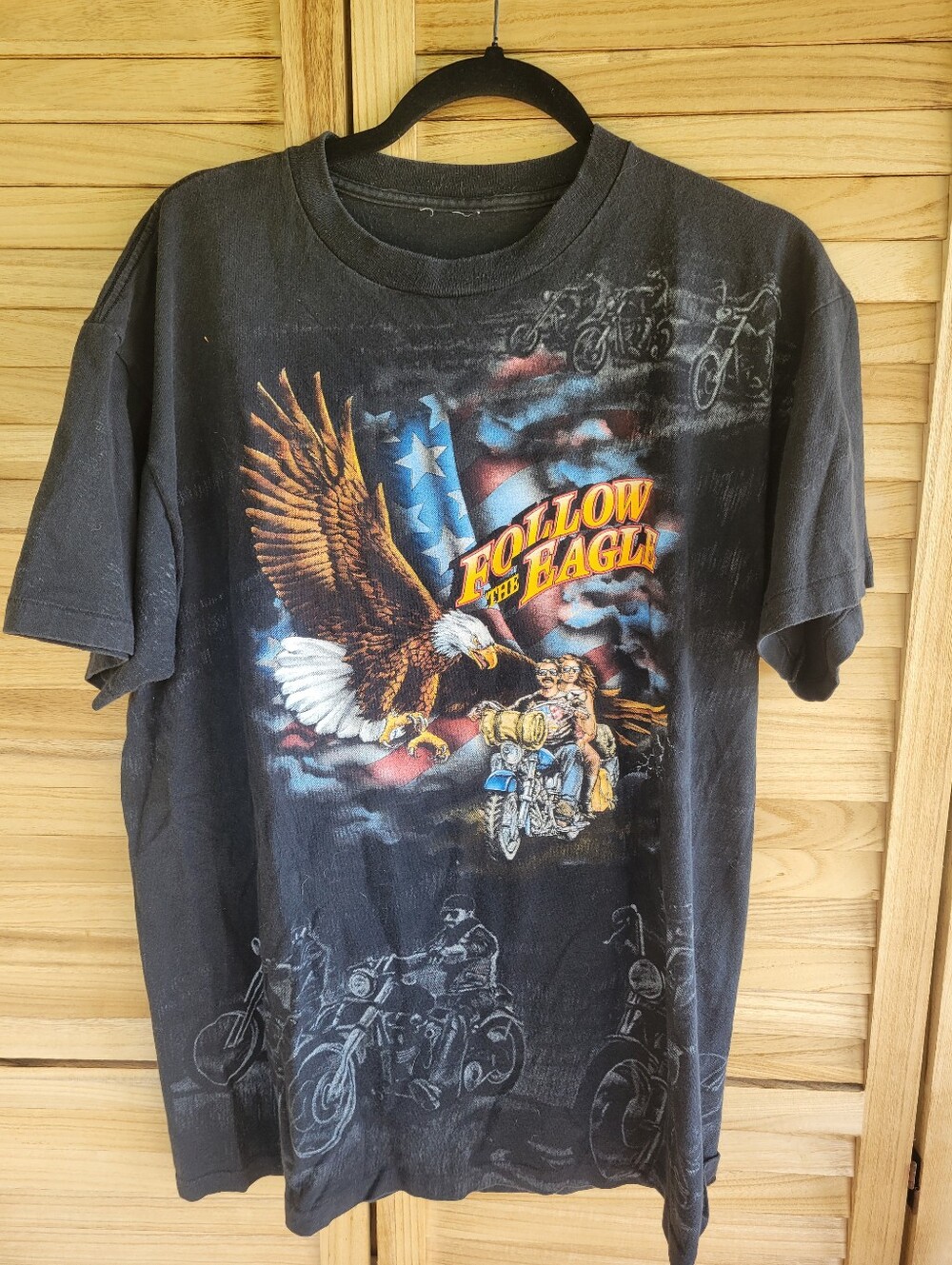 VINTAGE Harley Davidson Follow the Eagle T-Shirt Graphic Tee Description